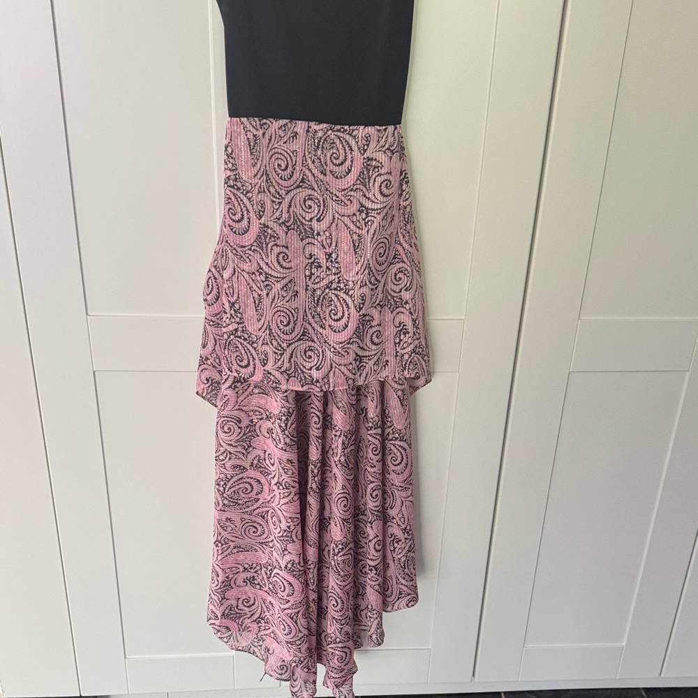 Maje Black & Pink Paisley Sleeveless Dress - Picture 5 of 8